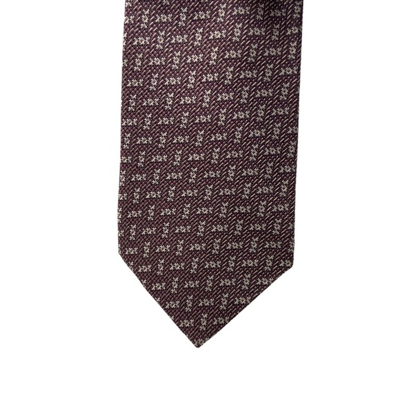 Andrew Fezza Men’s Necktie Purple and Black Abstract Design. - Picture 2 of 4